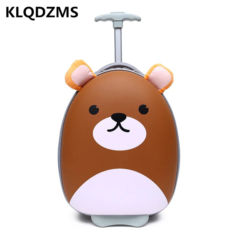 KLQDZMS Student Rolling Suitcase Children's Backpack 16 Inch Fashion Trolley Luggage Bag Toddler School Bag