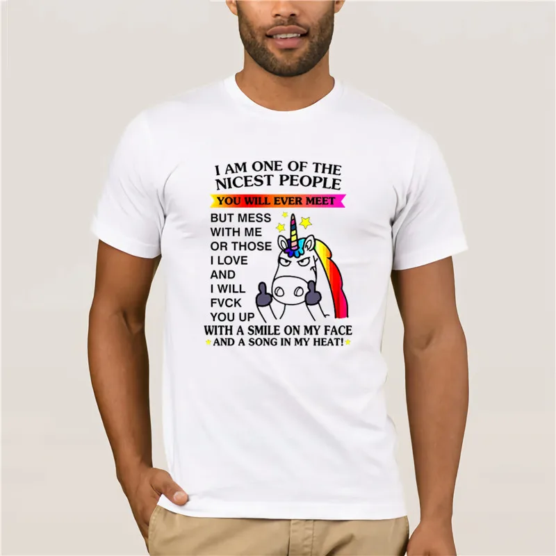 2020 брендовая мужская модная летняя футболка с единорогом я один из самых милых