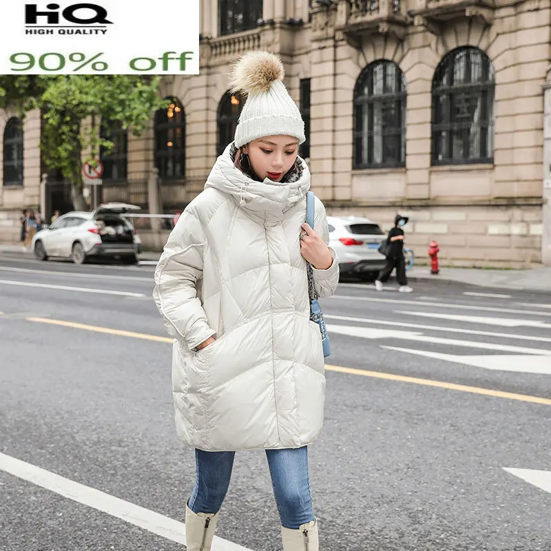 

Women's Down Jacket Hooded Coat Female Jacket Warm Winter Women Parkas 90% White Duck Down Coats Thick Mujeres Abrigos Pph1404