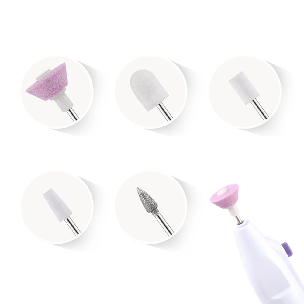 

1 Set Mini Electric Nail Drill Apparatus for Manicure Gel Cuticle Remover Pedicure Machine Polishing Cutters