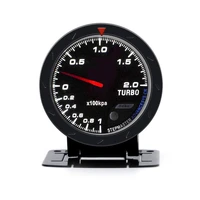 60mm car turbo boost gauge red white lighting bar type black face car gauge car meter with sensor