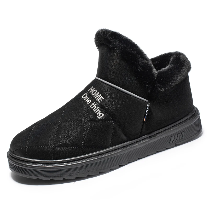 Hot Selling Men's Winter Fashion Cold-Proof Plus Velvet Snow Boots Couple Outdoor Leisure Warm Cotton Shoes 39-44 Size