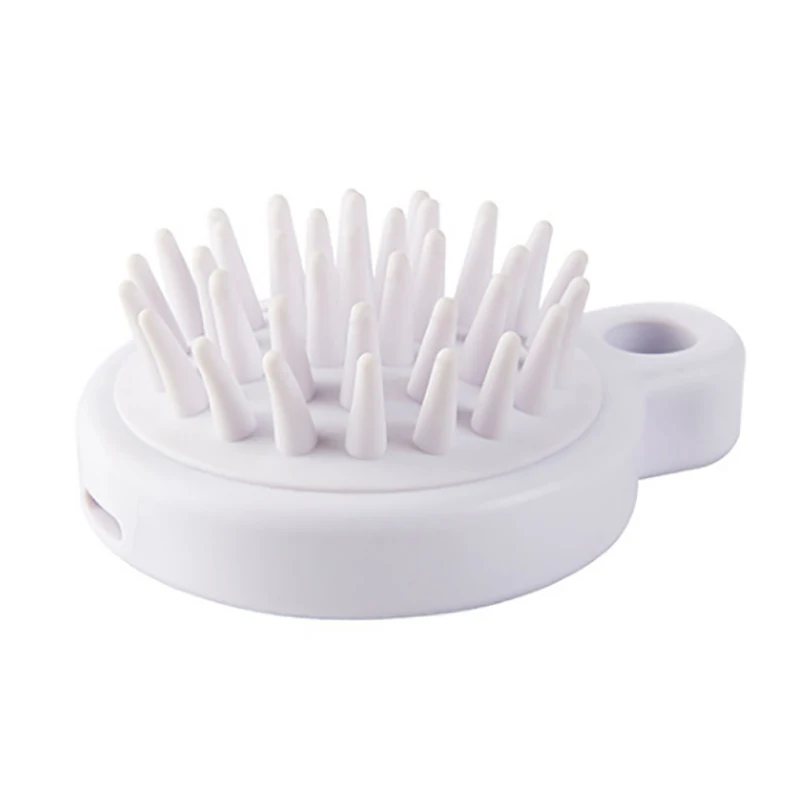 H Массажёр кожи головы для мужчин и женщин, щетка для шампуня, Массажная щетка для расческа для волос, чистка волос, силиконовая Расческа для душа - Цвет: H