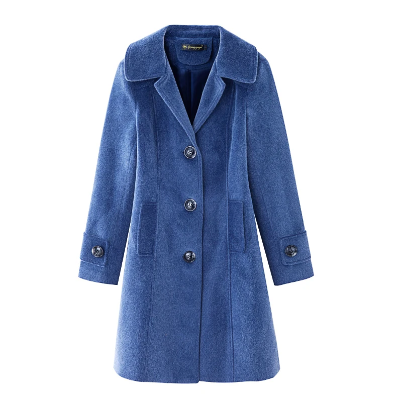 Wool Coat Women Jacket Plus Size Fashion Korean Style Female Clothing Winter Spring Outerwear Chic Trench Oversize Free Shipping