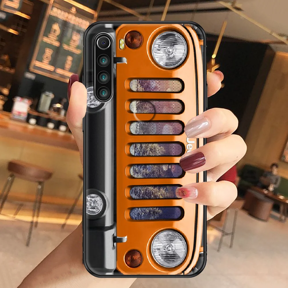 

Fashion Jeepes Car Brand Phone case For Xiaomi Redmi Note 7 7A 8 8T 9 9A 9S 10 K30 Pro Ultra black 3D funda fashion back