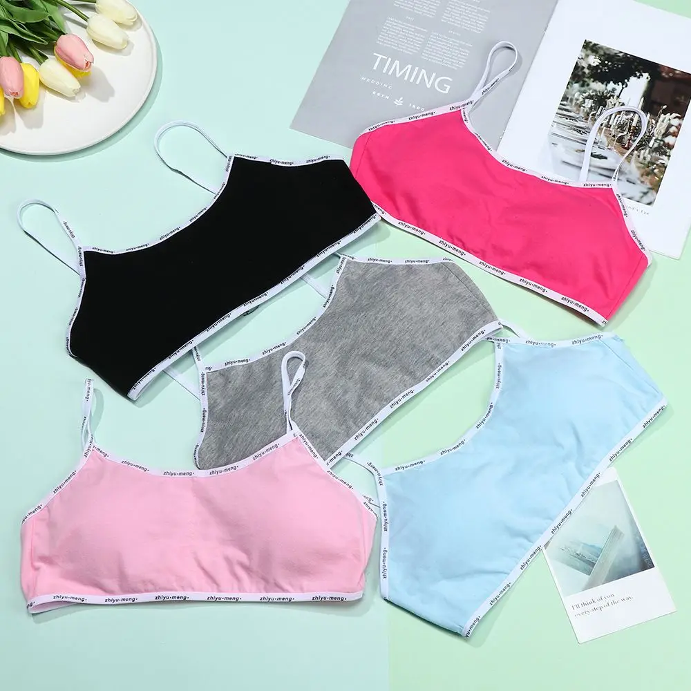 

Cotton Casual Sports Brassiere Teen Bras Tops Girls Tube Chest Bandeau Teenage Underwear