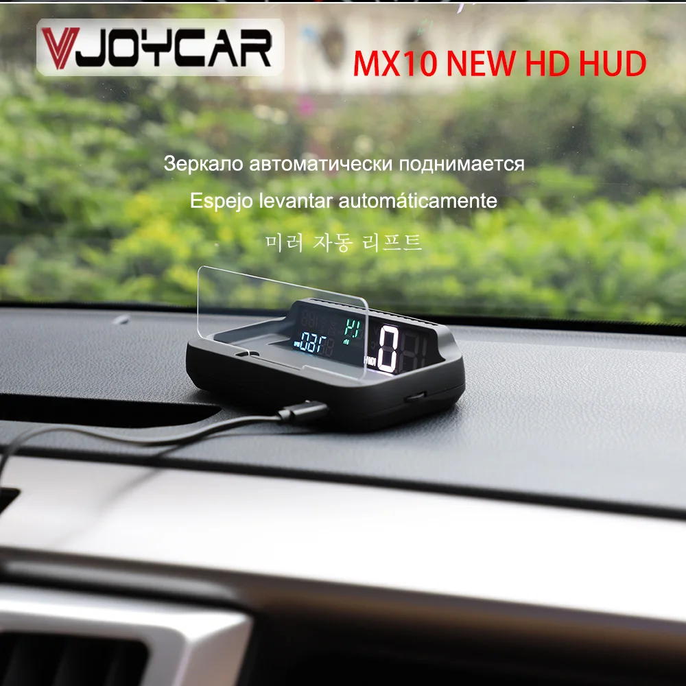 Новый OBD2 зеркало HUD Дисплей с головкой измеритель скорости авто ВКЛ и ВЫКЛ об/мин