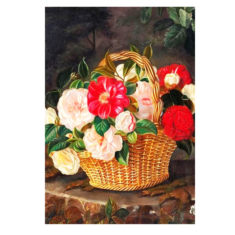 

5D Square Diamond Painting Flower Cross Stitch Kit Embroidery Rhinestone Home Decor Needlework