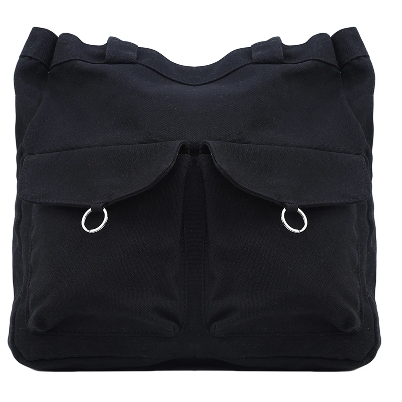 

Hot New Women Solid Zipper Bags Handbag Female Casual Literary Simple Messenger Bag Canvas Bag Shoulder Bag Large Capacity