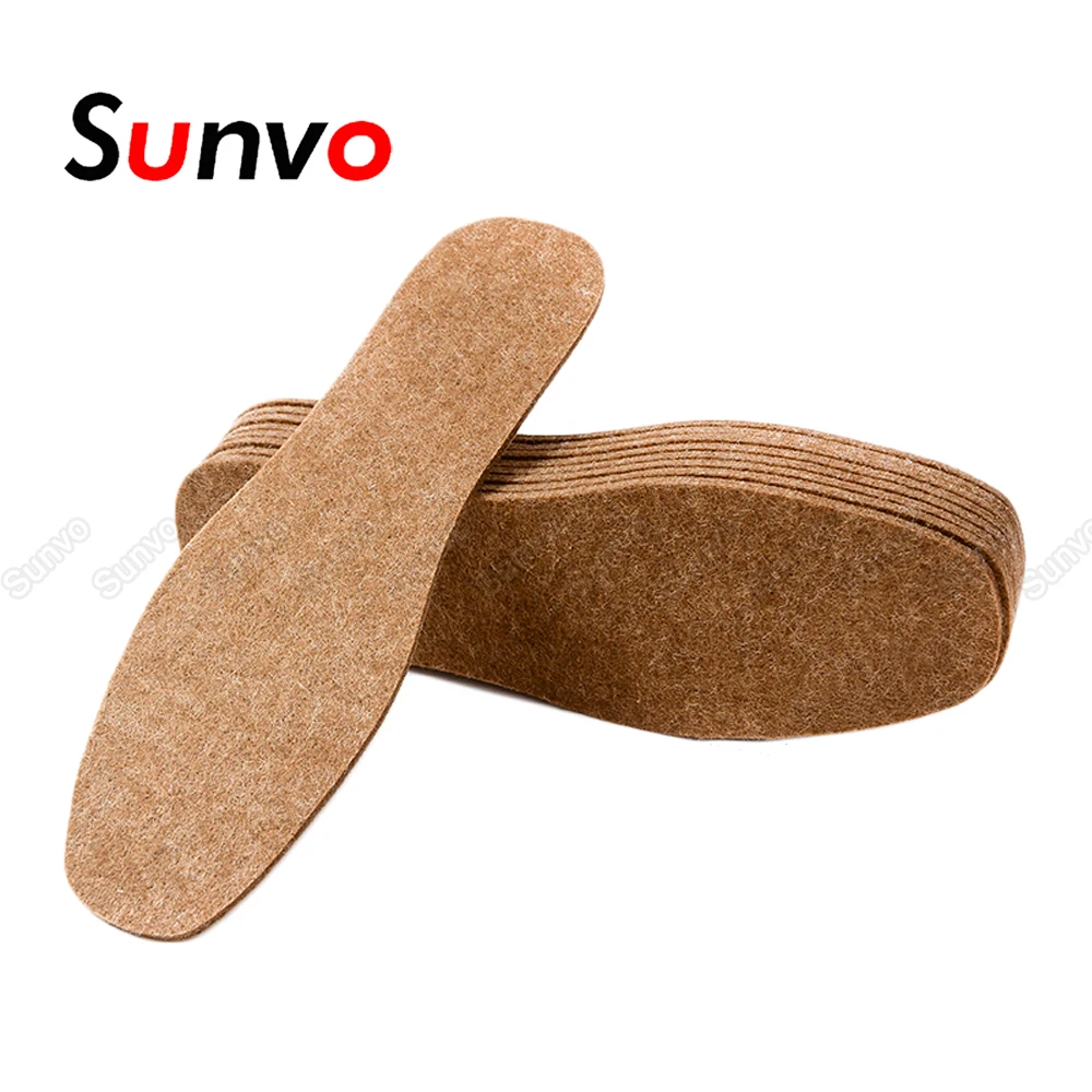 

Шерстяные фетровые стельки унисекс на зиму для мужчин и женщин, толстые мягкие теплые плюшевые ботинки с подогревом, дышащие, впитывающие п...