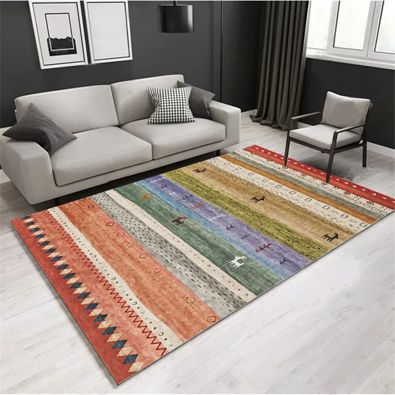 

Nordic Geometric Floor Rug Carpet Modern Coffee Table Mat Child Kids Play Mat Living Room Bathroom Home Door Decorative