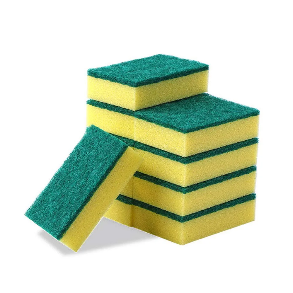 

Dish Wash Sponge 10 Pack Multi-Use Scrub Sponge for Kitchen Bathroom Furniture Leather Car & Steel