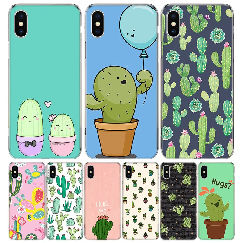 

Cactus Vintage Flower Phone Case For iPhone 13 12 11 Pro Max 6 X 8 6S 7 Plus XS XR Mini 5S SE 7P 6P Pattern Cover Coque