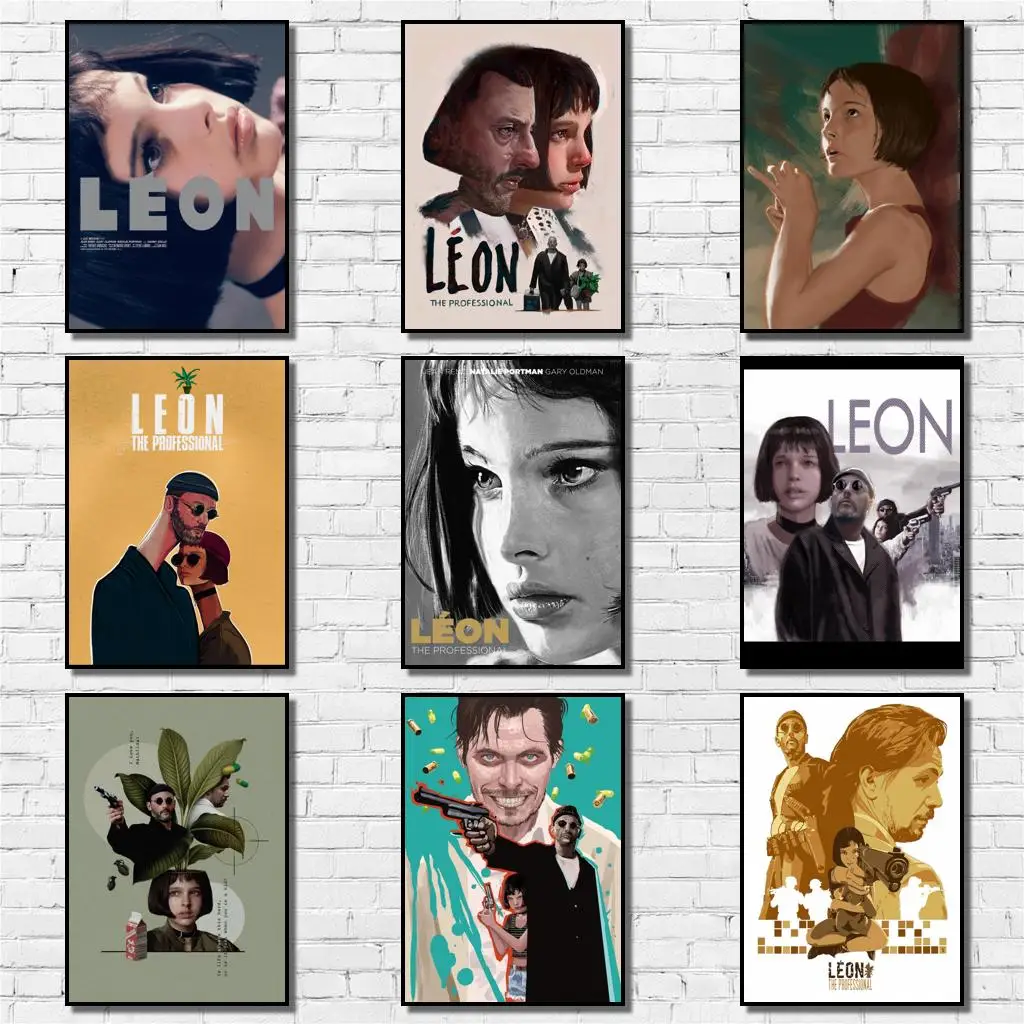 

39 дизайнов люк Бессон из фильма «Леон», плакат из белой бумаги, художественная картинка, домашняя наклейка, необычная Наклейка на стену для ...