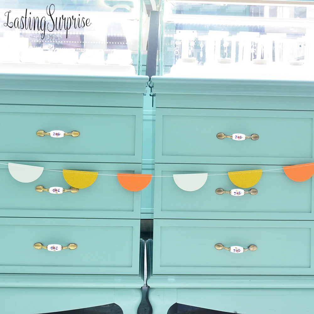 Бумага Гарланд 3 м гирлянда из блестящей бумаги круг полукруг подвесной Декор