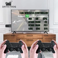 data frog wireless video game tv retro console classic 10000 games stick 4k hdmi compatible double controller for ps1fcgba