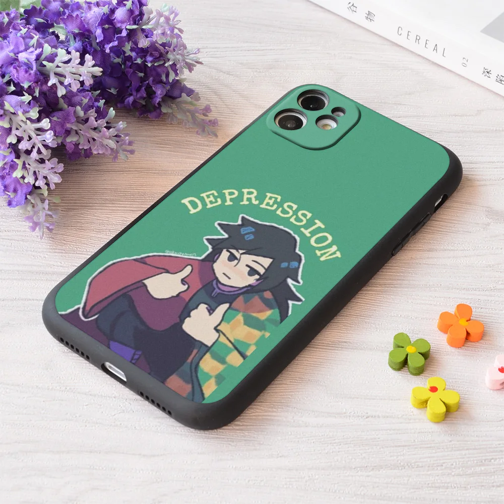 

For iPhone Fight Against Depression Print Soft Matt Apple Case