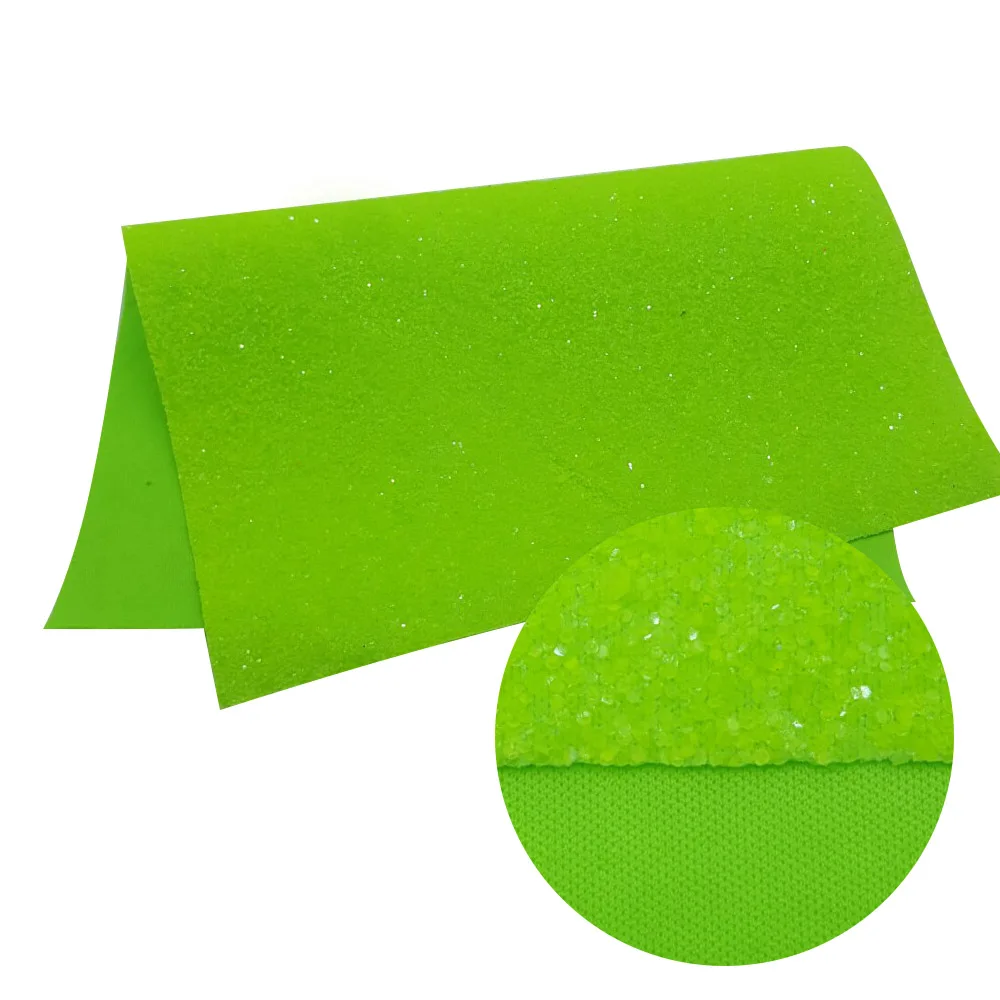green 22*30 см блестящие туфли-лодочки на устойчивом Ткань Неоновый золото A4 Искусственная кожа листы Sequin синтетические Hairbow ткань, аксессуары для DIY синтетическая кожа - Цвет: green