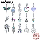 Подвеска WOSTU в виде Ловца снов из серебра 925 пробы для браслетов, женская, для вечеринок, изготовление подарков