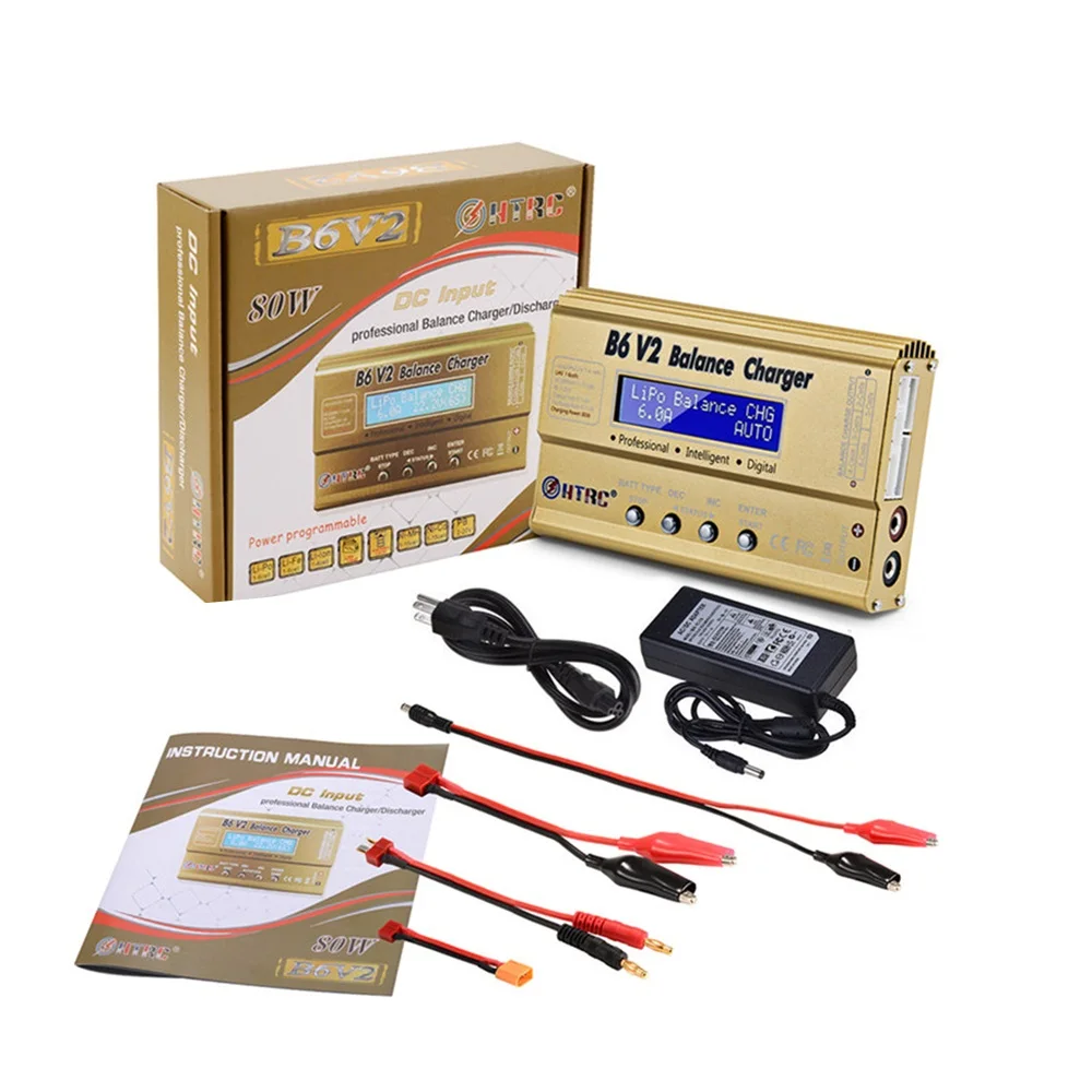 HTRC Imax B6 V2 80 Вт 6A RC зарядное устройство для LiIon/LiFe/NiCd/NiMH/высокая мощность батареи LiHV