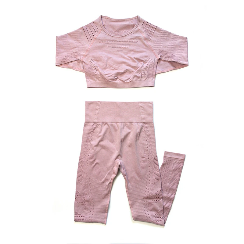 2 шт./компл. Женский сетчатый комплект для занятий йогой бесшовные комплекты йоги