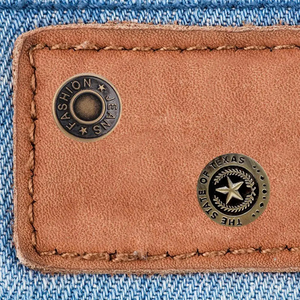 Металлические пуговицы универсальные джинсы пряжки металлические без швов