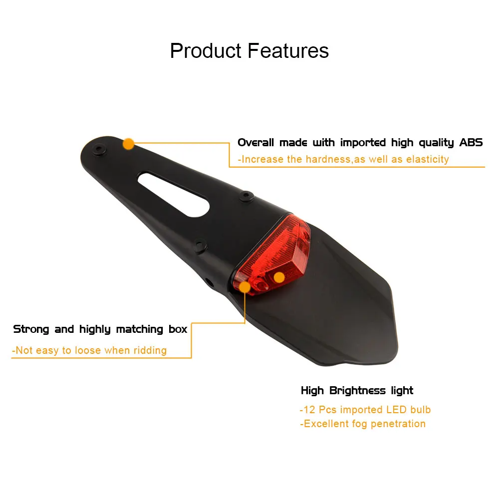 For KTM CR EXC WRF 250 400 Motorcycle Tail LED Light Rear Brake Stop Signal Lights Mudguard Motocross Enduro Motorbike Fenders |