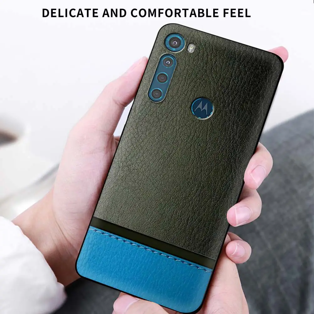 

Luxury Leather Silicone Case For Motorola G9 Play G8 Power G30 E6s Edge One Fusion Plus Fundas Luxury Fashion Shell