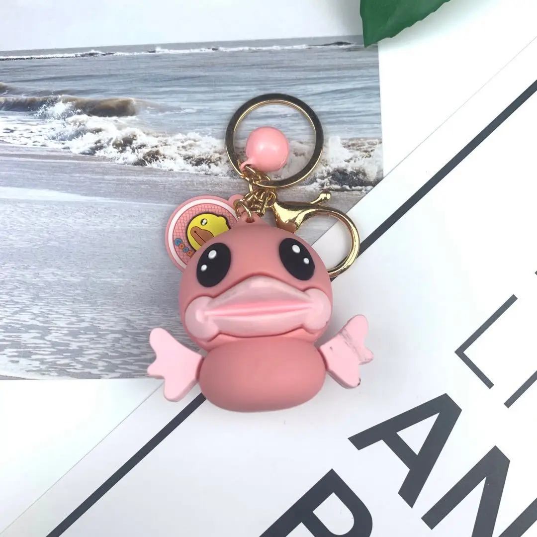 

2021Creativity Anime Animal Duck Key Chains Fashion Valentine's Day Gift Accessorizing Keyring Cute Men's Gift Pendant Keychain