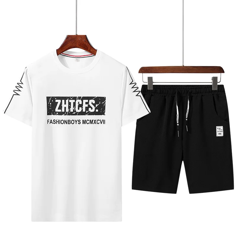 Спортивный костюм мужские повседневные брендовые футболки 2019 футболка шорты