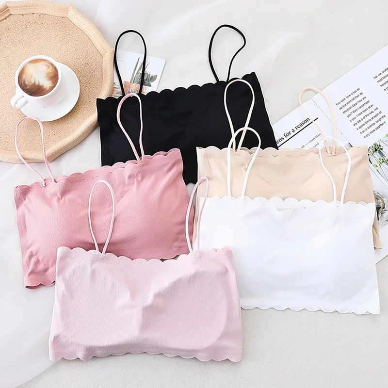

Women's Tube Top Invisible Bra Strapless Top Streetwear Crop Top Female Seamless Underwear Bralette Sexy Lingerie Bandeau Top