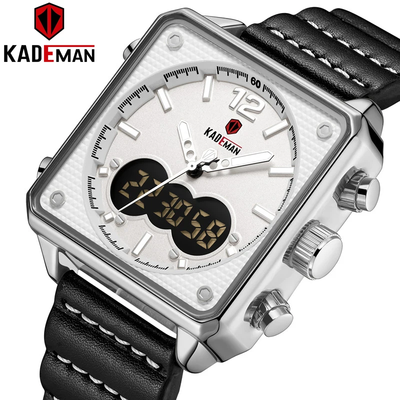 Фирменные мужские часы K9038 роскошный светодиодный дисплей квадратные