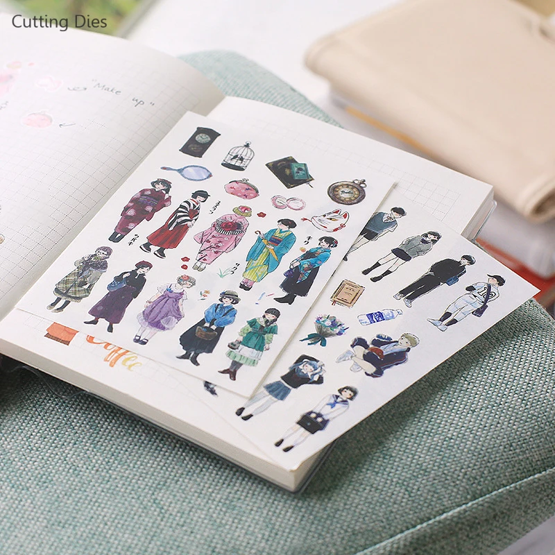 2 листа/партия напечатанная бумажная наклейка натирает на стикер s Набор для