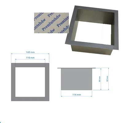 Square 140mm 304 квадратная круглая Встроенная столешница из нержавеющей стали, столешница для мусора, без крышки, для ванной, отеля - Color: Square 140mm