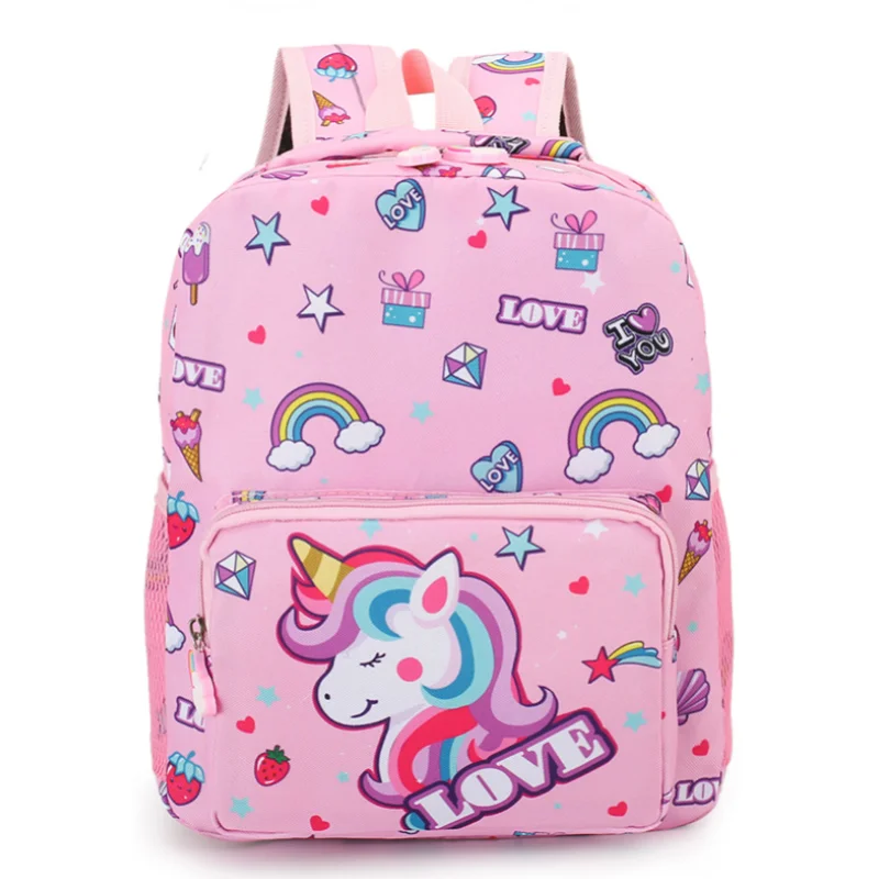 Cartoon Cute Kindergarten Anime School Bags Kawaii 4 Colors Unicorn School Backpack 3-6 Year Old Boys Girls Baby Travel Backpack