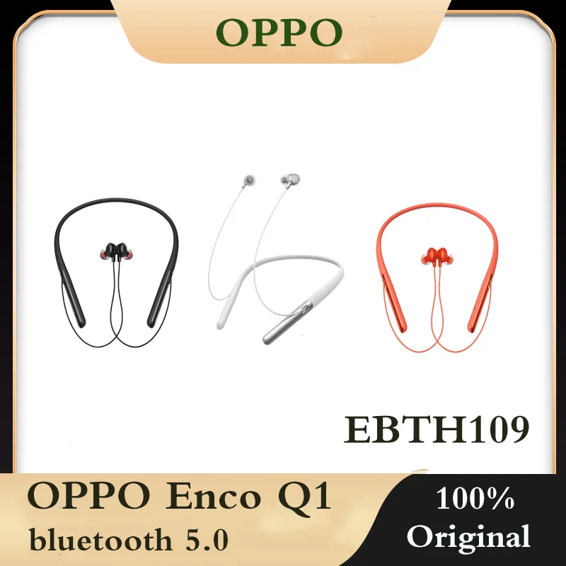 

OPPO Enco Q1 Wireless Noise Reduction Headphones Bluetooth Stereo HeadsetLightweight Neckband Hanging Earphones