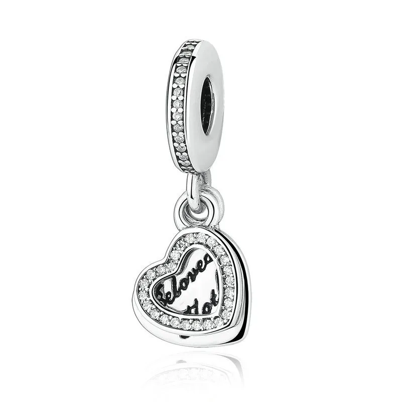 Аутентичные стерлингового серебра 925 любимая мать болтается талисман с