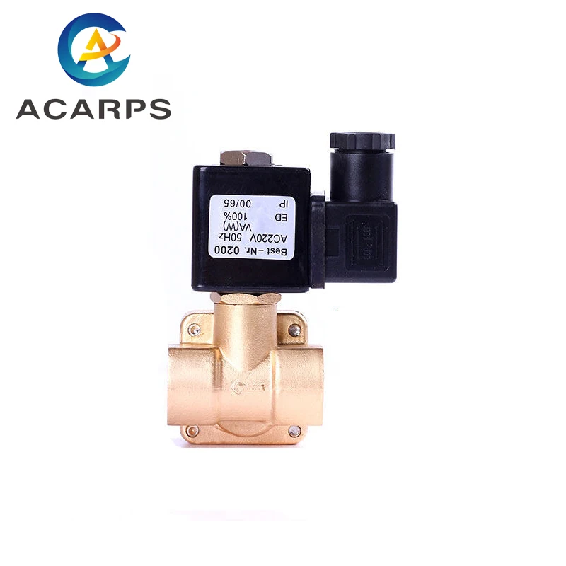 2-позиционный Соленоидный клапан 3/8 дюйма 12 В 24 постоянного тока нормально