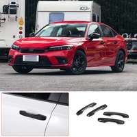 for 2022 honda civic 11th abs carbon fiber car door outer handle shell protective cover sticker car exterior accessories