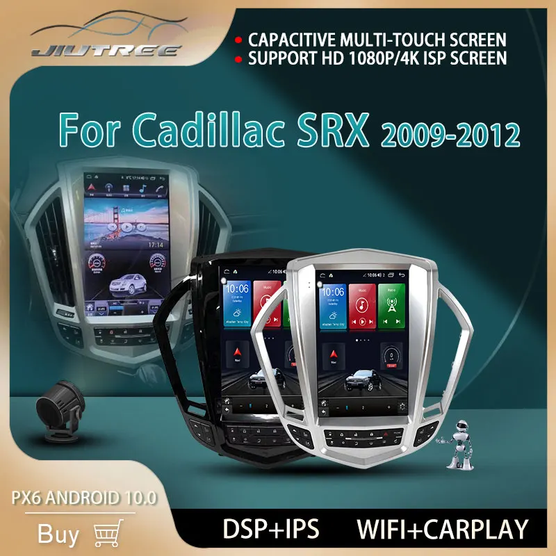 Автомобильная магнитола с сенсорным экраном Android 10 для Cadillac SRX 2009 2012 GPS