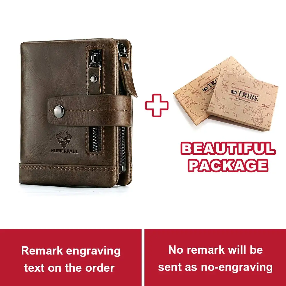 Coffee-BOX Гравировка, подарок, мужской кошелек из натуральной кожи, кошелек для монет, маленький держатель для карт, портфель, Portomonee, мужской кошелек для друзей, сумка для денег - Цвет: Coffee-BOX