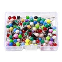 100pcspack colorful kintted pearl light locating pins patchwork sewing pins positioning needle garment accessory