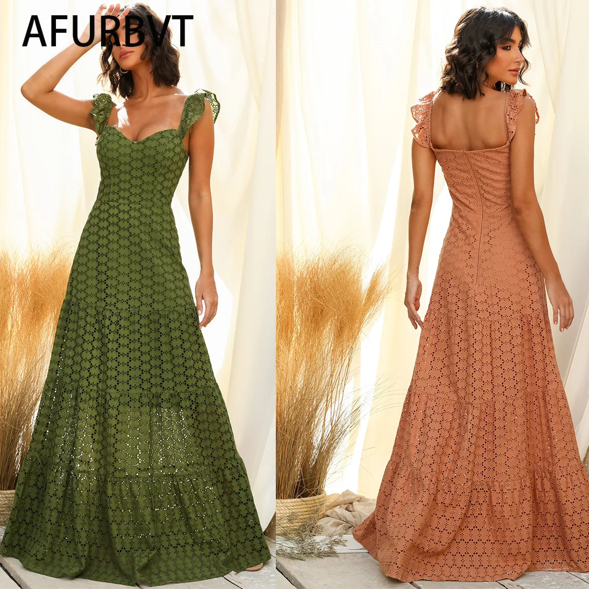 

Green Lace Maix Dress Women Summer Sexy Slim A Line Backless Sleeveless Spaghetti Strap Beach Party Long Dresses 2021