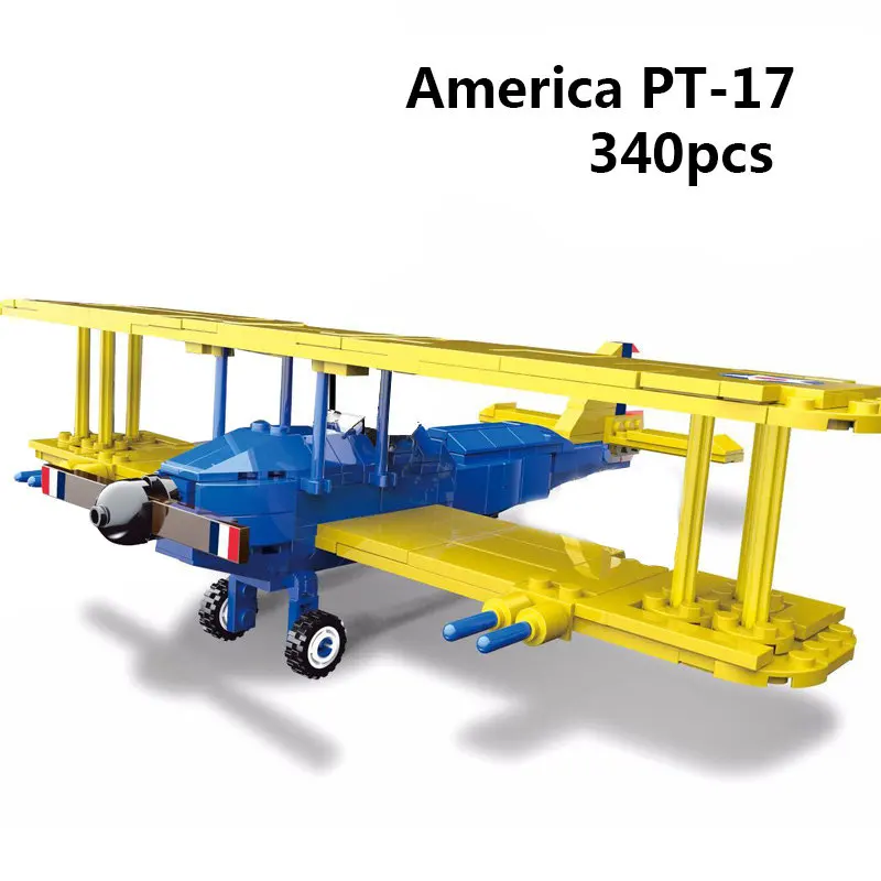 

World War Military Aircraft Block Set Army WW2 US German Fighter Model Plane Building Toy For Children