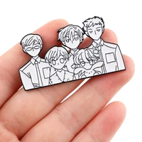 ouran high school host club lapel pins for backpacks jewelry anime badges manga badges on backpack enamel pin brooches gift