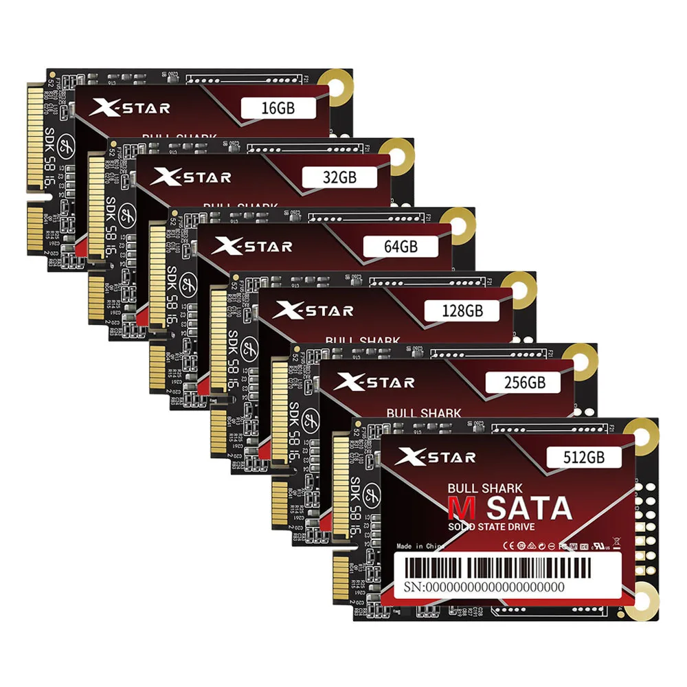 Х-звезда бычья Акула mSATA SSD 1.8in тонкий и легкий твердотельный накопитель