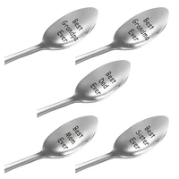 carved best mom dad grandpa grandma sister ever spoon family anti shake smooth spoon mothers day practical festive gift 1piece