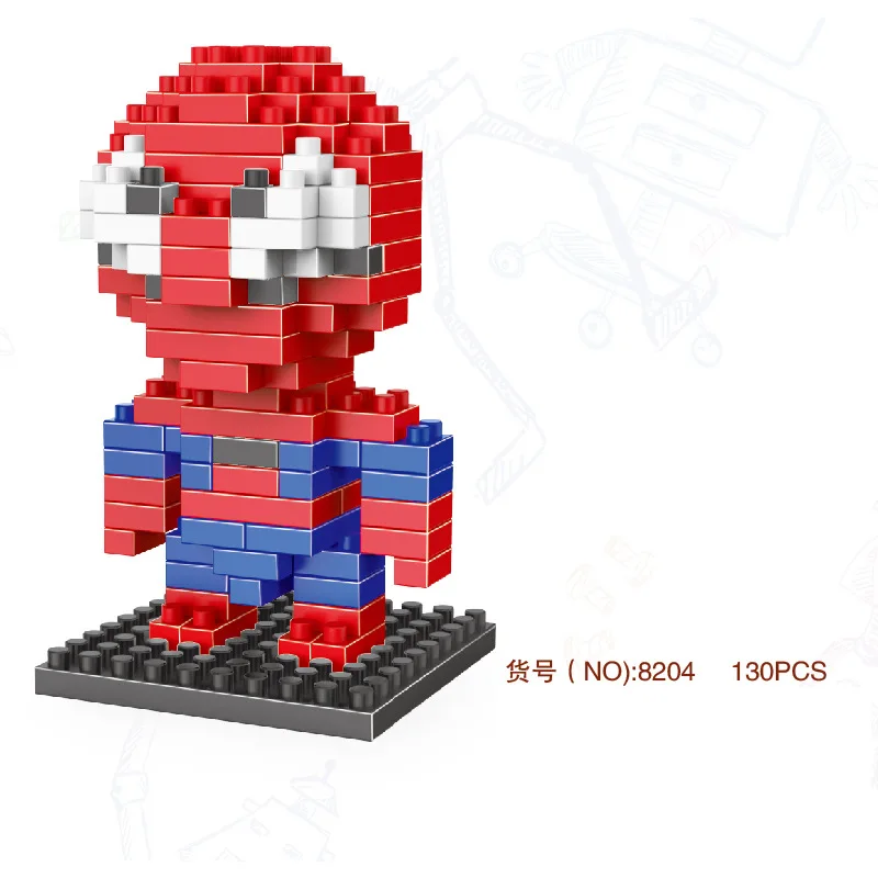 Новинка С героями комиксов Марвел большие фигурки строительные блоки супер