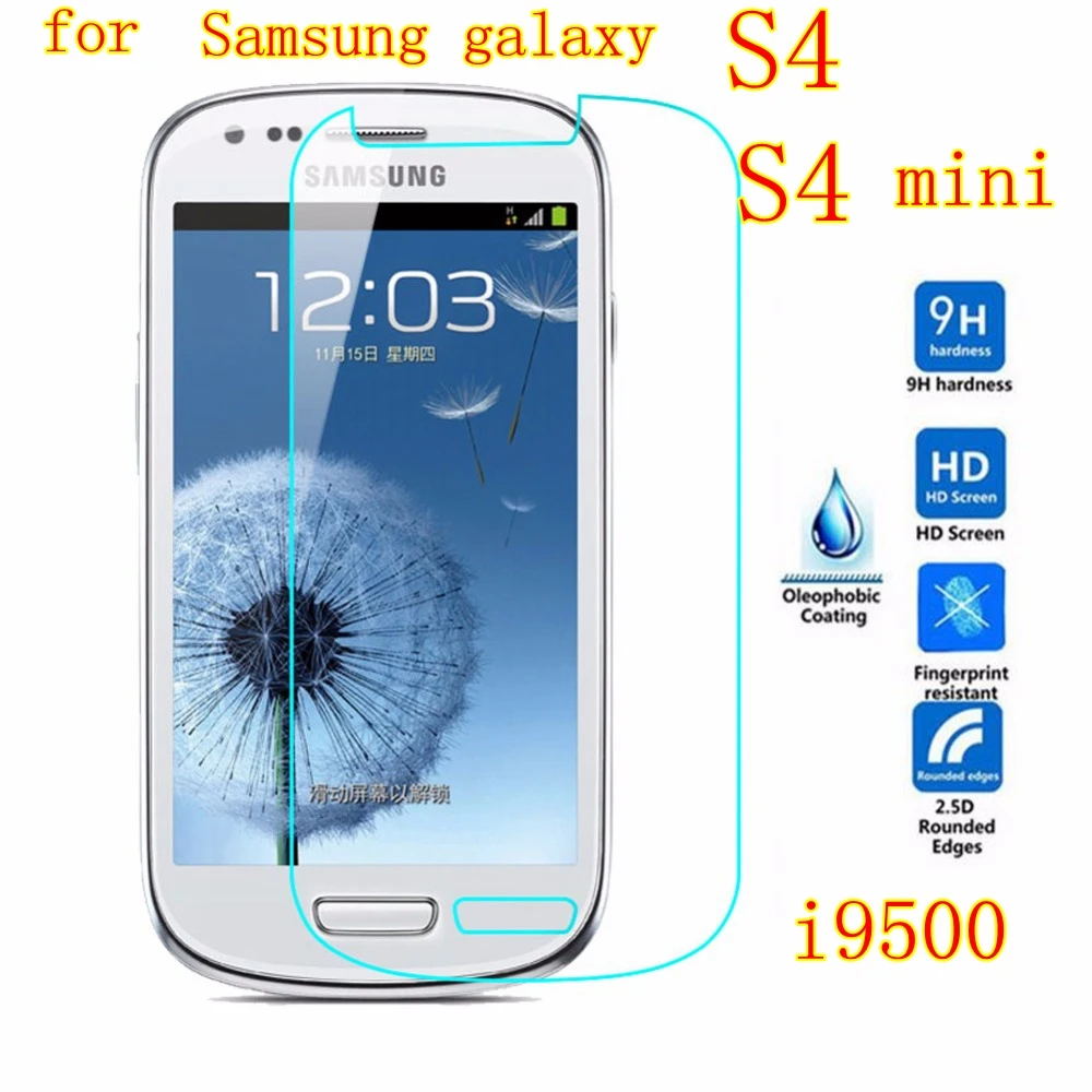 Чехол для Samsung galaxy S4 mini S IV защитная пленка экрана закаленное стекло G9200 i9500 I9195 I537