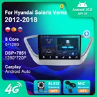 Автомагнитола с GPS-навигацией для Hyundai Solaris Verna 2012-2018 Android 10 мультимедийный стереоплеер для Carplay резервная камера No 2 Din